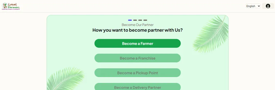 Farmer application and onboarding review screen