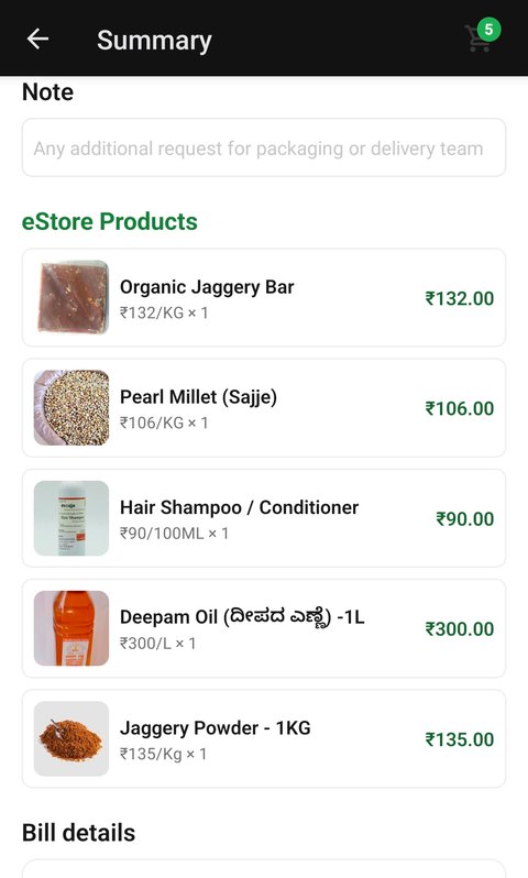 Activity feed showing order and delivery updates